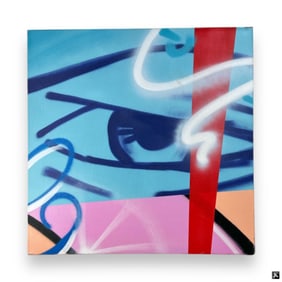 John "Crash" Matos (USA B1961) Spray Paint/Canvas