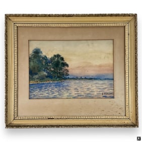 David Burliuk (RUSSIA 1882-1967) Landscape Waterco