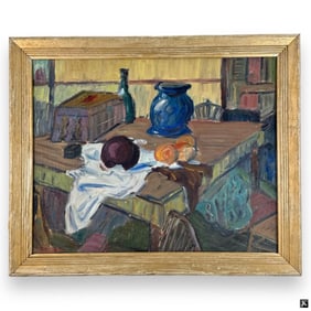 Leighton Cram (UA 1895-1981) Still Life Oil/Board