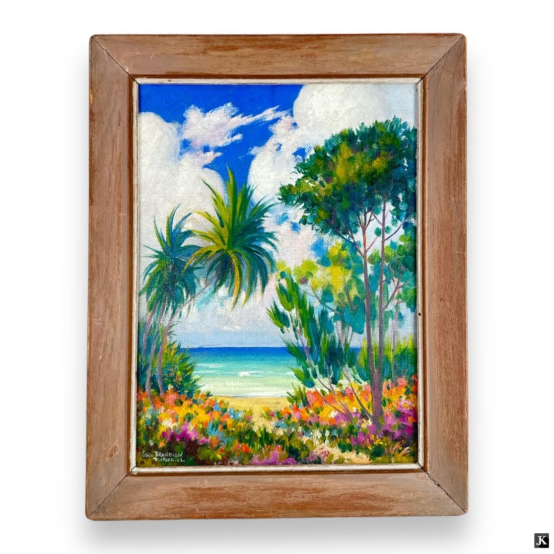 Carl Brandien (USA 1886-1965) Beach Scene Oil (1 of 5)