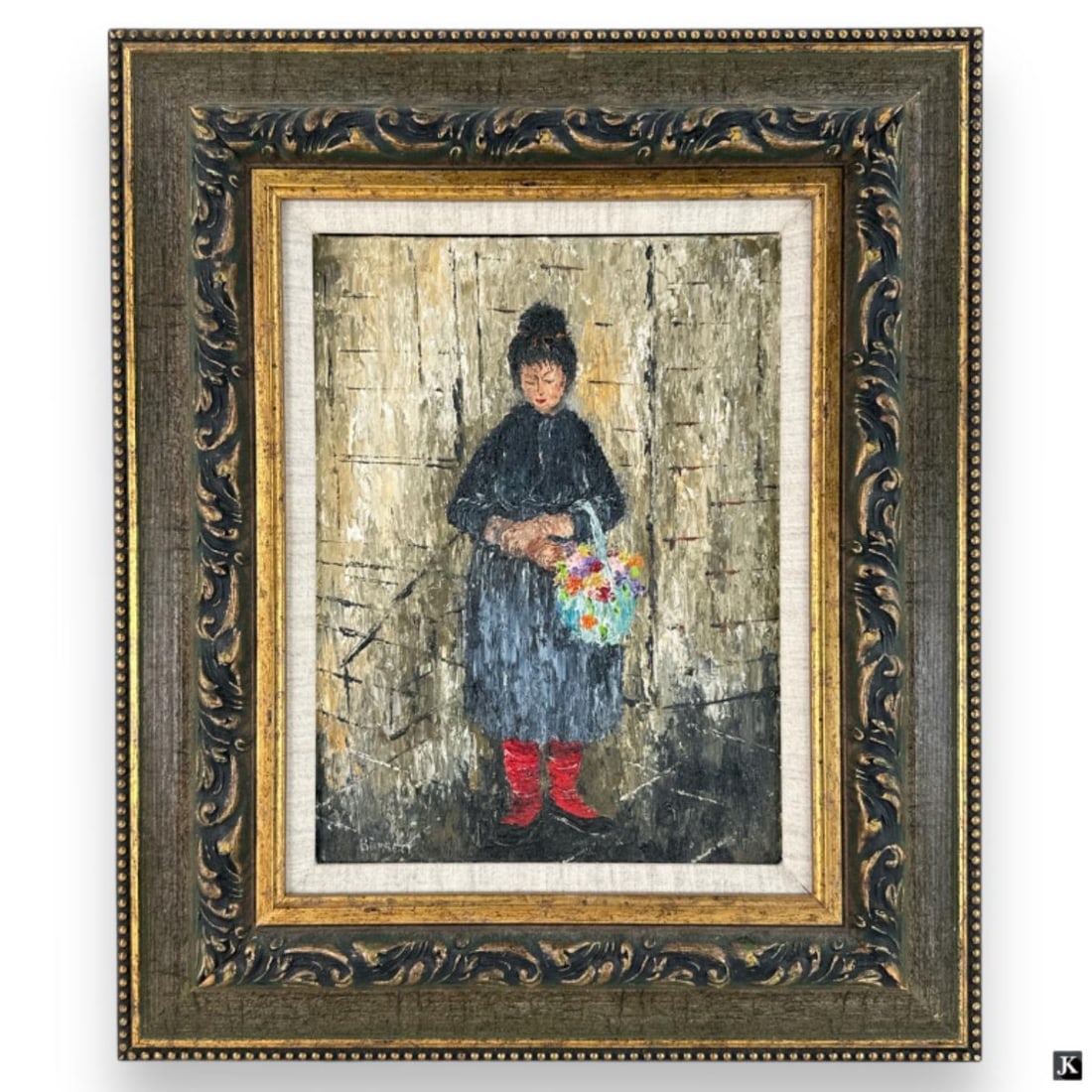 Mildred Barrett (USA 20th/21st) Portrait Oil/Canva (1 of 5)