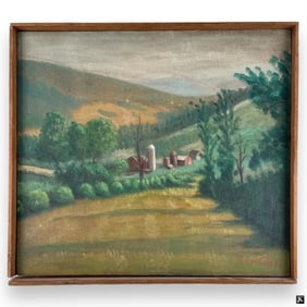 Nicoletti Italian School Landscape Oil On Canvas