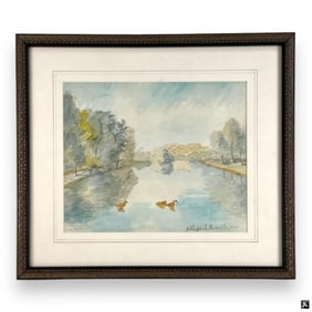 Hildegarde Hamilton (USA 1898-1970) Watercolor