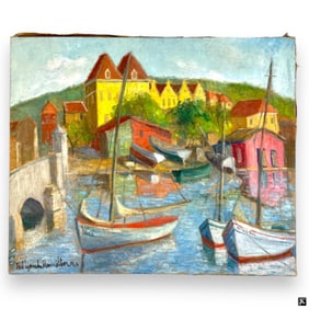 Hildegarde Hamilton (USA 1898-1970) Oil On Canvas