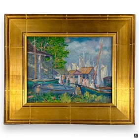 Attr Carl Brandien (USA 1886-1965) Oil On Board