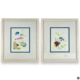 Pr Guly Fish Beach Art Watercolor Works On Paper