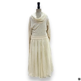 Ladies Vintage Cashmere & Chiffon Dress