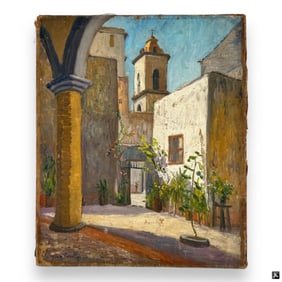 Hildegarde Hamilton (USA 1898-1970) Oil On Canvas