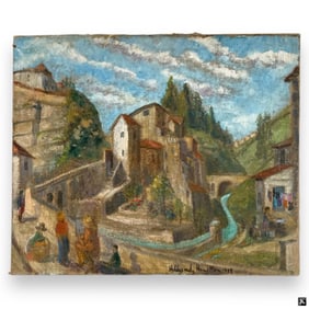 Hildegarde Hamilton (USA 1898-1970) Oil On Canvas