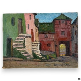 Hildegarde Hamilton (USA 1898-1970) Oil On Canvas