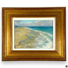 Carl Brandien (USA 1886-1965) France Oil On Board