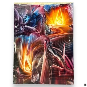 Signed Psychedelic Print On Masonite Board