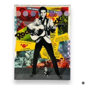 Jim Ceravolo Digital Poster On Wood  "Elvis"