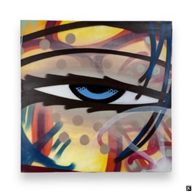 John Crash (USA B1961) Spray Paint On Canvas