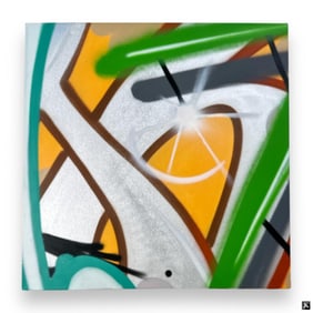 John "Crash" Matos (USA B1961) Spray Paint/Canvas