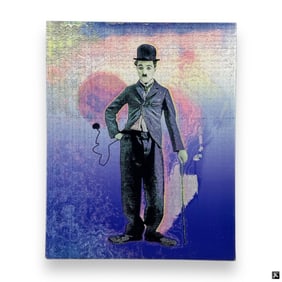 Unknown Artist Giclee On Canvas Of Charlie Chaplin