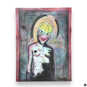 Peter Mikulak (USA 20th/21st C) Mixed Media/Paper