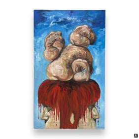 Singed Wilfredo Bonceli Large Oil Painting Canvas