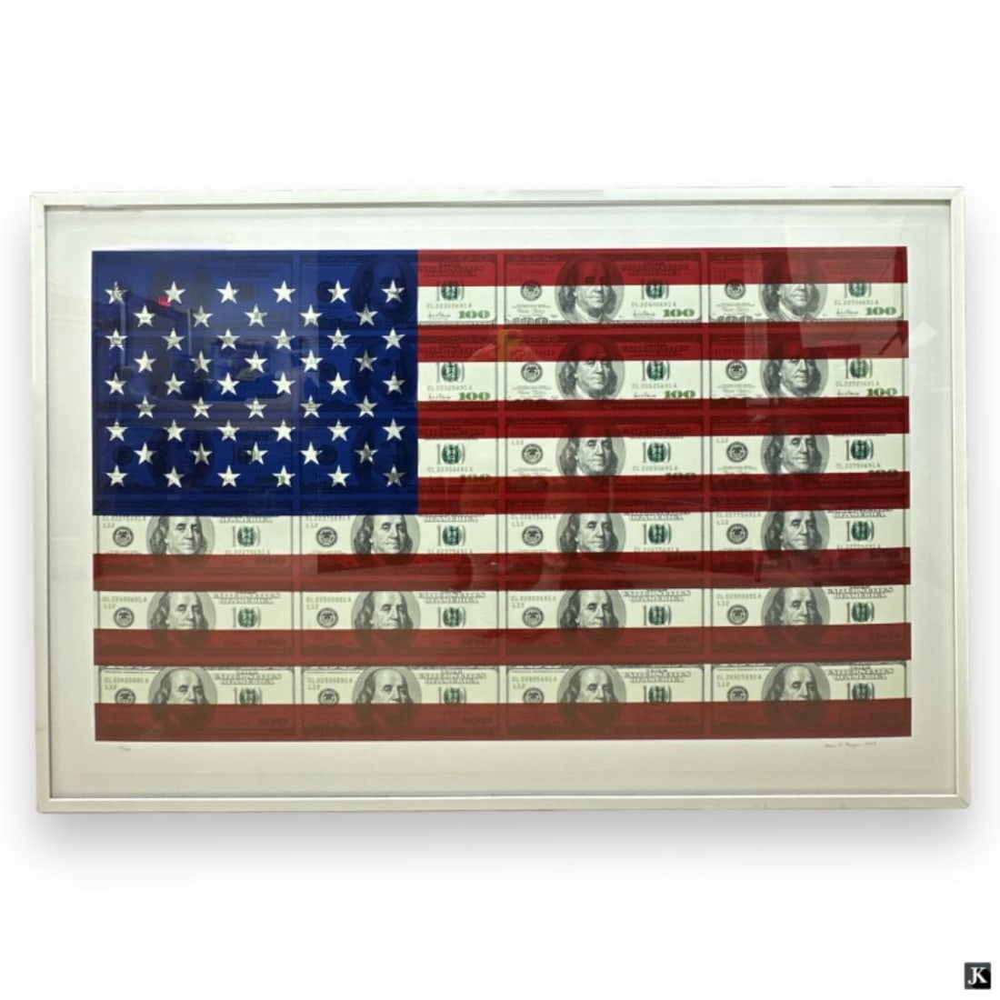 Steven Gagnon (USA B1973) $100 US Flag Serigraph (1 of 6)