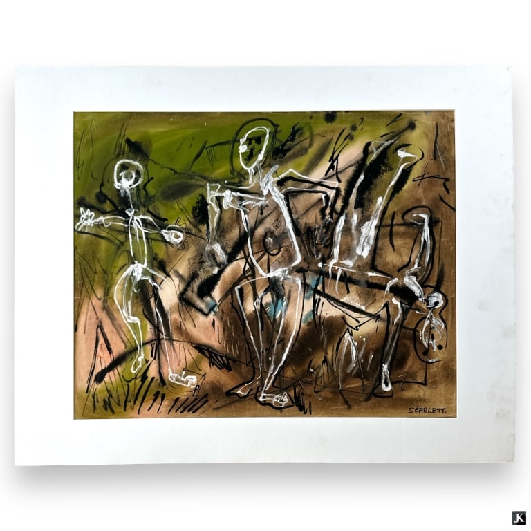 Rolph Scarlett Watercolor/Paper "Crucifixion" (1 of 4)