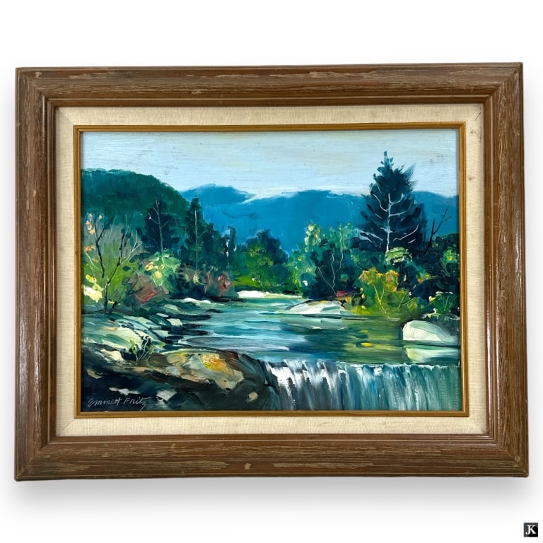 Emmett Fritz Oil/Masonite "Mountain Landscape" (1 of 5)