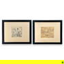 Henry Gasser Two (2) Pencil Sketches "Newark"