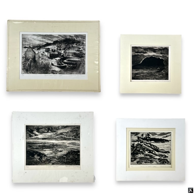 4 Edward Christiana Pencil Signed Etchings (1 of 10)