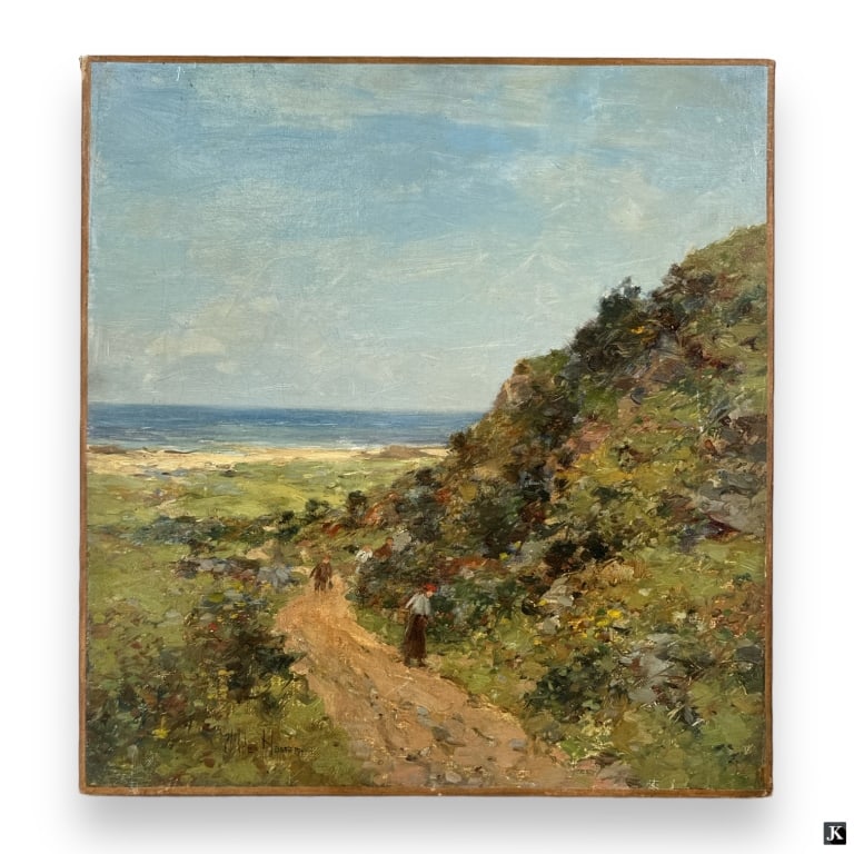 attrib: Childe Hassam Oil/Canvas "Beach Road" (1 of 4)
