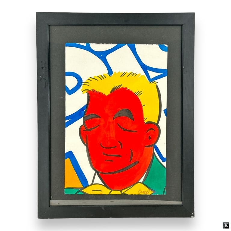 John "Crash" Matos Watercolor "Red Man" (1 of 4)