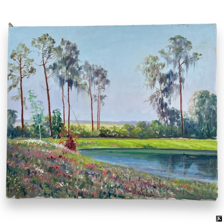 Nunzio Vayana Oil on canvas "Landscape" (1 of 3)