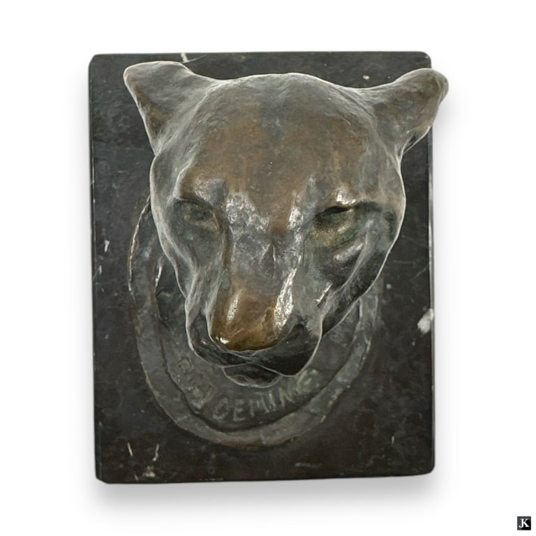 Edwin Willard Deming Bronze "Bust Of A Cougar" (1 of 4)