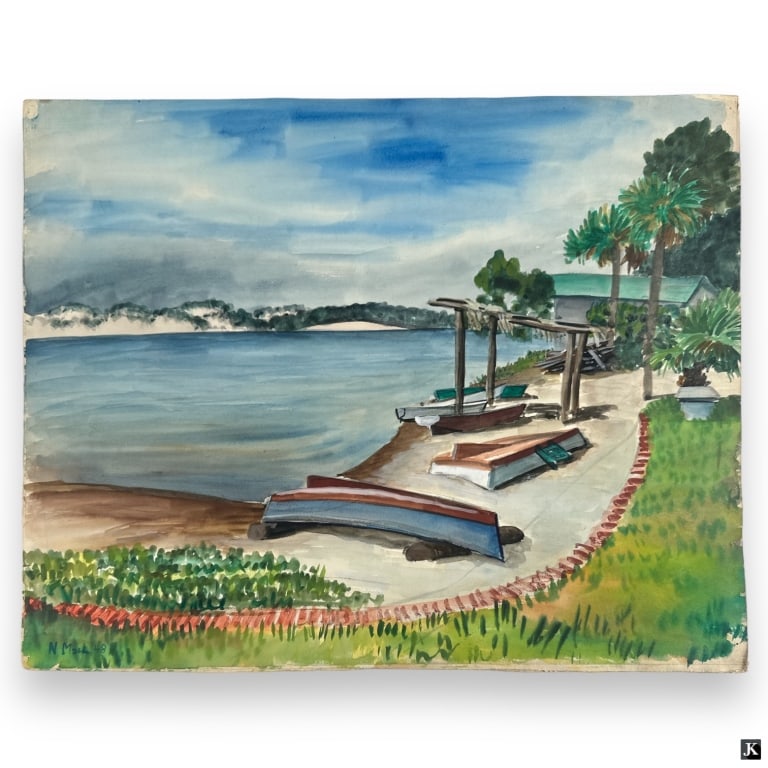 Norman MacLeish W/C on Paper "Beachside" (1 of 3)