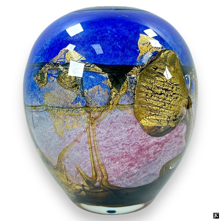 Jean-Claude Novaro Rench Art Glass Vase (1 of 4)