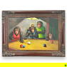 Signed Oil On Canvas Of Monkies Playing Pool