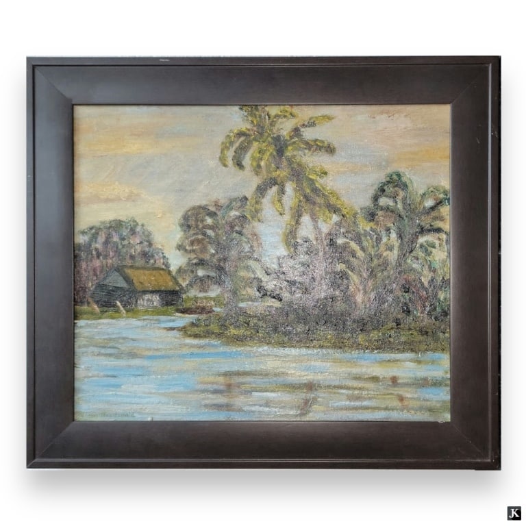 Minne MacDonald (USA 20th) Florida Landscape Oil (1 of 4)