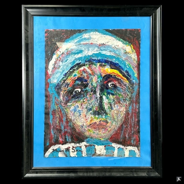 Acrylic Ink On Canvas Dakos De Sax (FL): Acrylic Ink On Canvas Dakos De Sax (FL). Title- Streets of Calcutta. Mary Teresa Bojaxhiu MC, Better Known As Mother Teresa, Was An Albanian-Indian Catholic Nun And The Founder Of TheMissionaries Of C