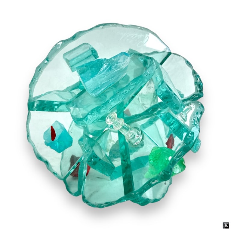 Susan Pelish (USA B1946) Glass Chess Sculpture (1 of 5)