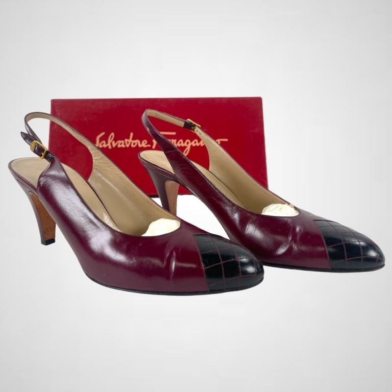 SALVATORE FERRAGAMO BORDEAUX CALF BURGUNDY SZ 10: SALVATORE FERRAGAMO BORDEAUX CALF BURGUNDY SZ 10 SALVATORE FERRAGAMO MARASCA BORDEAUX CALF BURGUNDY SZ 10COMES IN ORIGINAL BOX LEATHER SOLE, MADE IN ITALY, LEATHER UPPERPLEASE REFER TO PHOTOS FOR COND