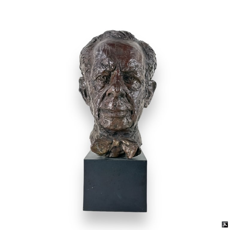 S. Sach Bronze Bust Sculpture Of Man On Base (1 of 5)