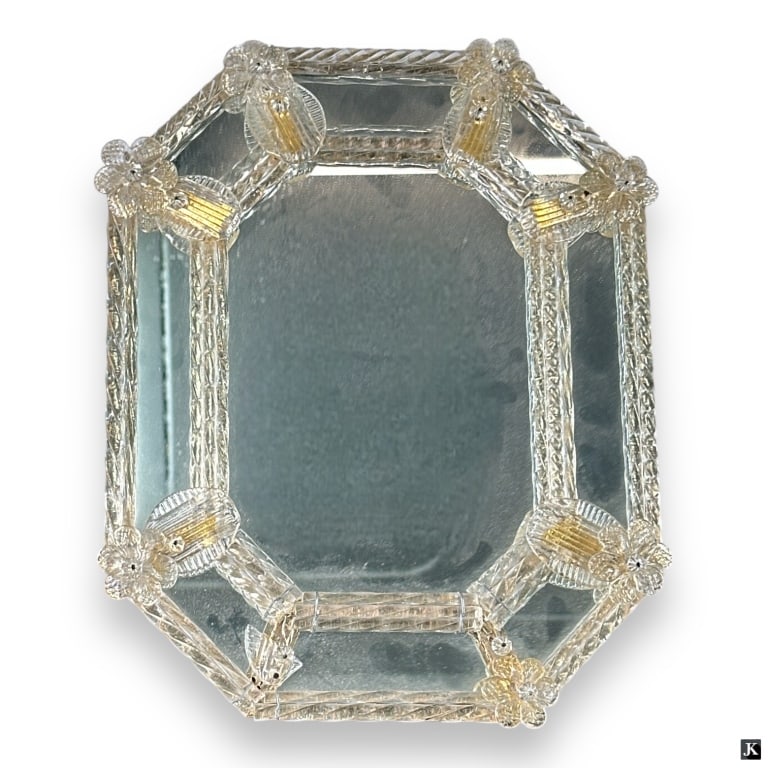 Vintage Venetian Glass Table Top Mirror (1 of 3)