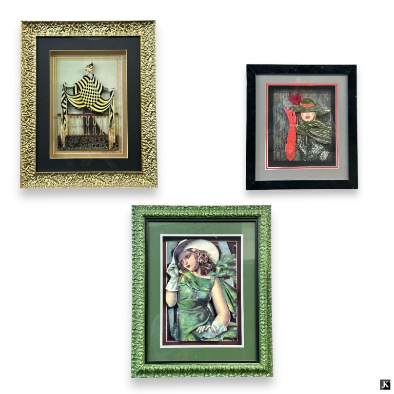 3 Linda Kaplan 3-D Mixed Media Works Framed (1 of 5)