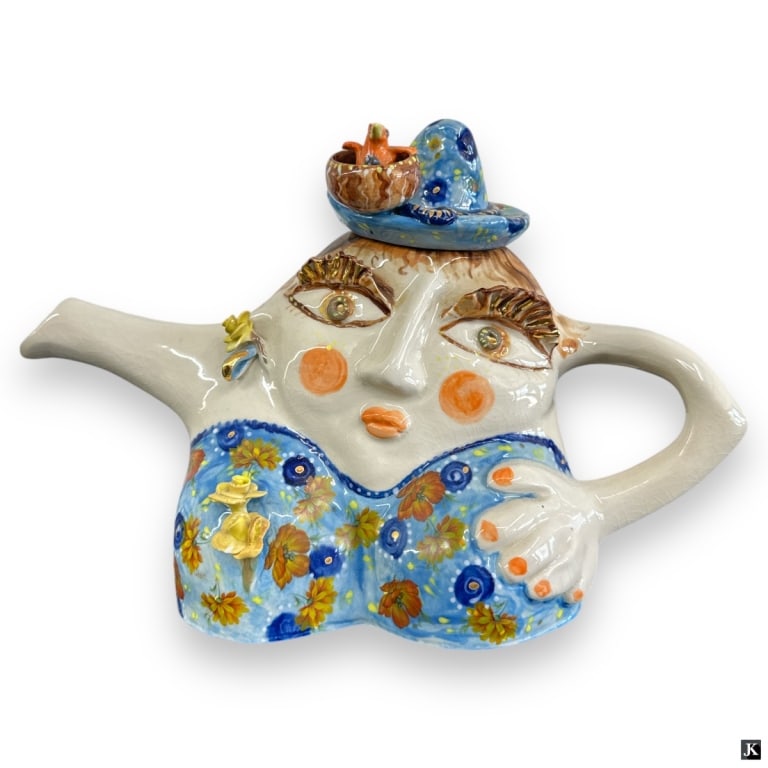 Julia Kirillova (Russia B1942) Figural Teapot (1 of 3)