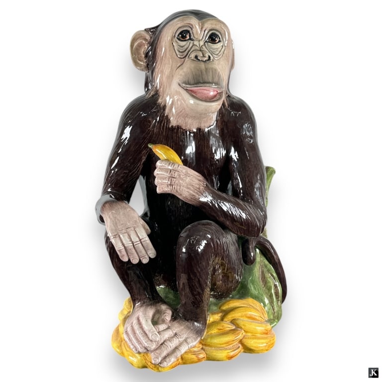Vintage Italian Majolica Chimp Figure (1 of 4)