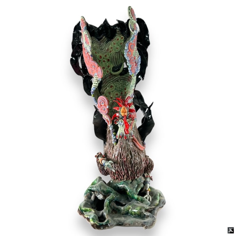 Retro Glazed Ceramic Sculpture (1 of 5)