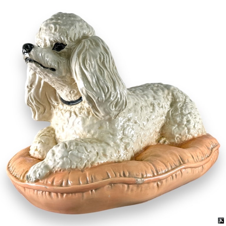 Vintage Glazed Ceramic "Poodle" Figure (1 of 4)