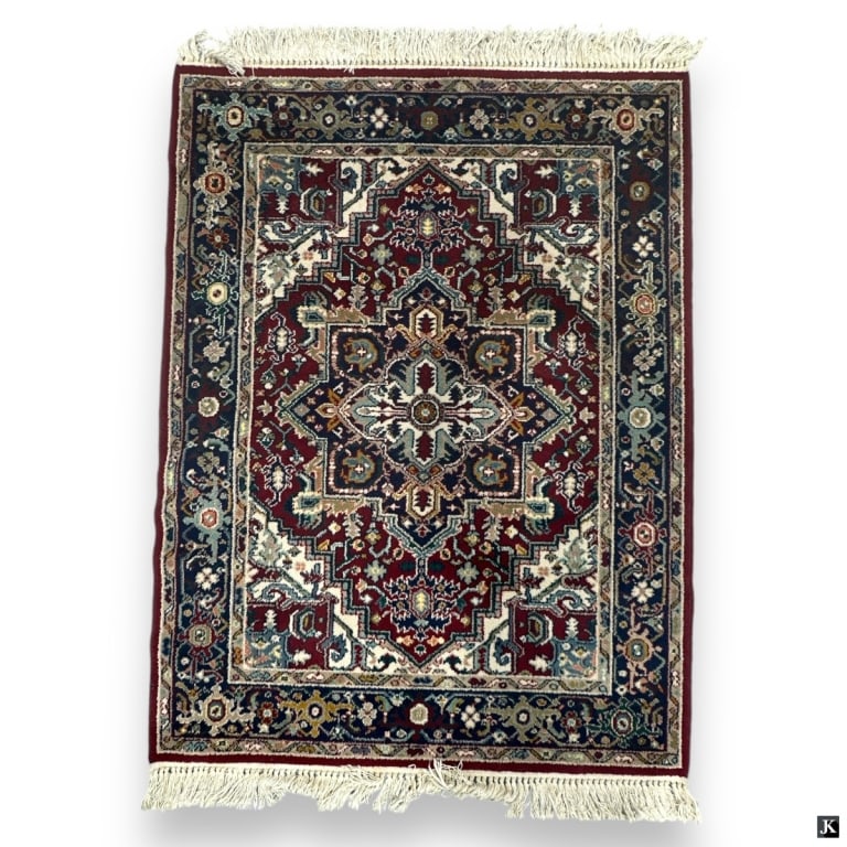 Antique Persian Hand Woven Wool 5' x 4' Rug (1 of 2)