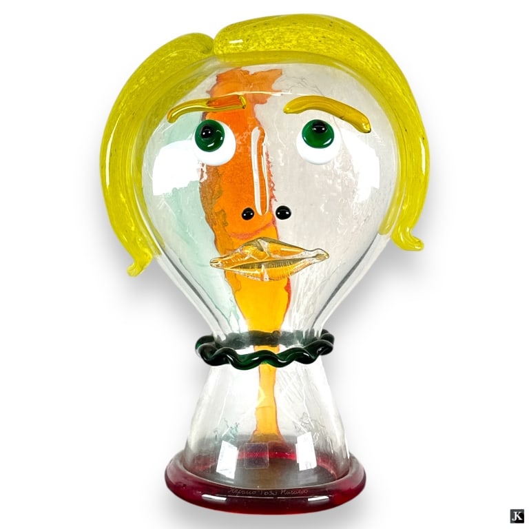 Stephano Toso (ITALY B1958) Murano Art Glass Head (1 of 4)