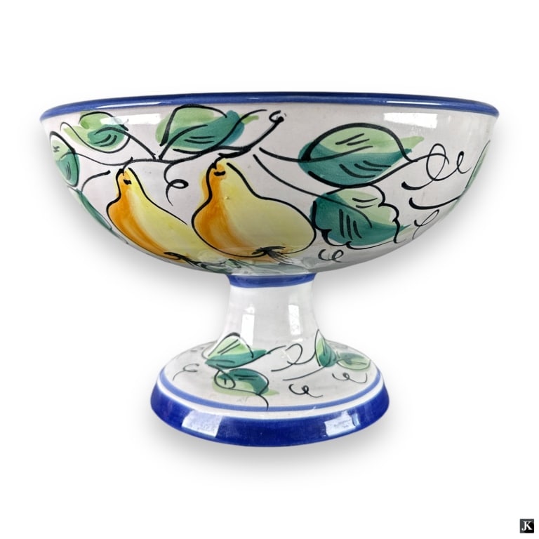 Vietri Hand Painted Pedestal Bowl (1 of 3)