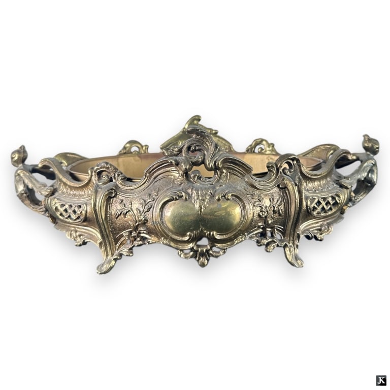 Vintage Cast Gilt Metal Rococo Centerpiece Planter (1 of 3)
