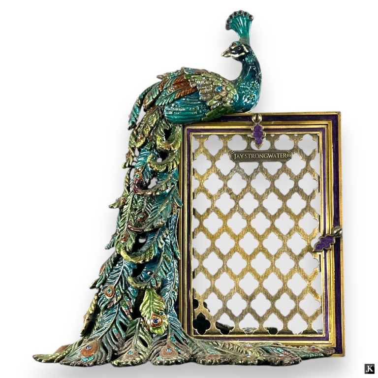 Jay Strongwater Enamel Peacock Picture Frame (1 of 4)
